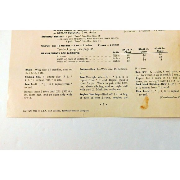 The Big Hits in Bulky Knits 1963 Vintage Knitting Pattern Booklet Volume 73 - Picture 4 of 5